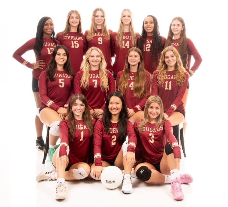 Countryside High School volleyball team with white background