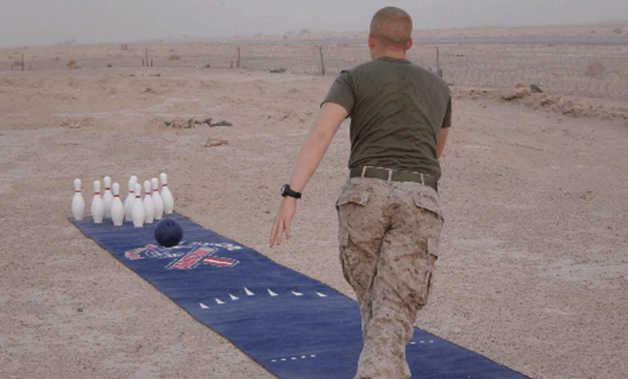 dhs soldier blowing in the sand